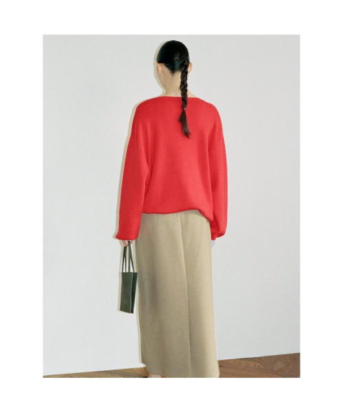 Aperture Boxy Knit Top Red (TA6251A046)