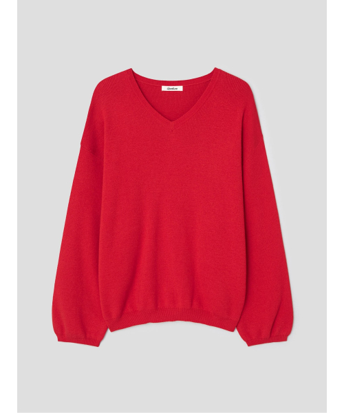 Aperture Boxy Knit Top Red (TA6251A046)