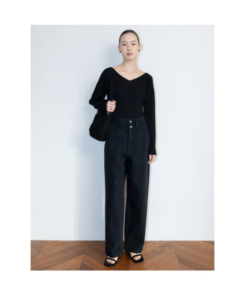 Spring Delia Knit Top Black (TA6251A075)