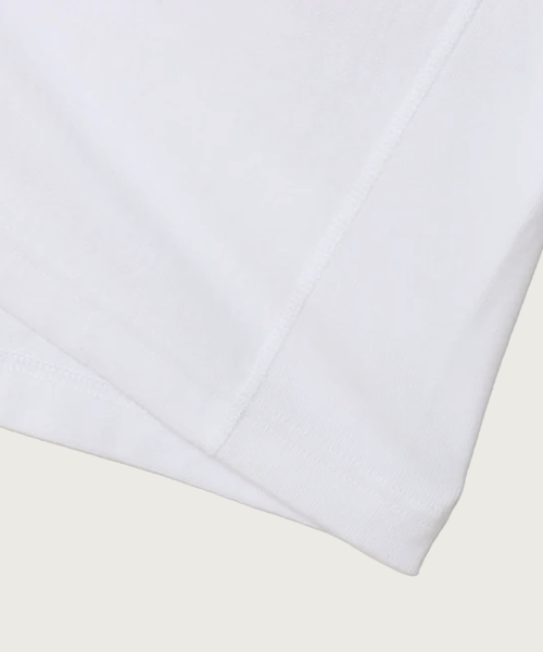 Reverse Weave Loose Fit Pocket Short Sleeve T-Shirt White