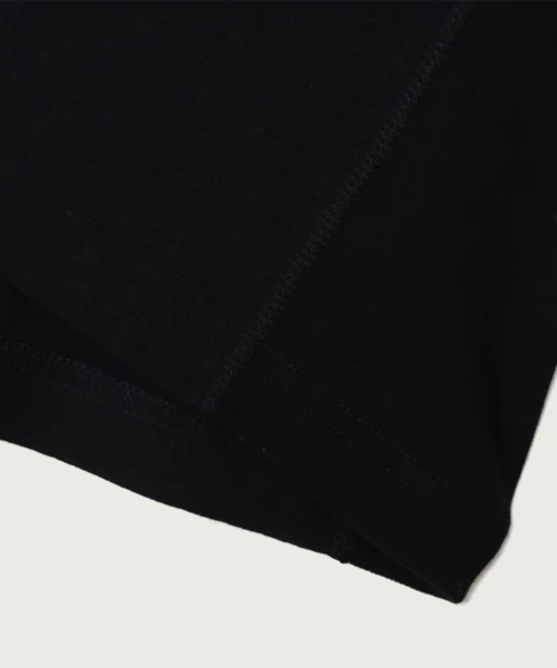 Reverse Weave Loose Fit Pocket Short Sleeve T-Shirt Black