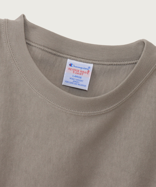 Reverse Weave Loose Fit Pocket Short Sleeve T-Shirt Grey