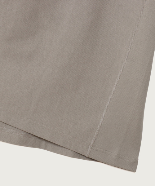 Reverse Weave Loose Fit Pocket Short Sleeve T-Shirt Grey