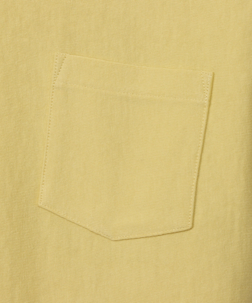 Reverse Weave Loose Fit Pocket Short Sleeve T-Shirt Yellow