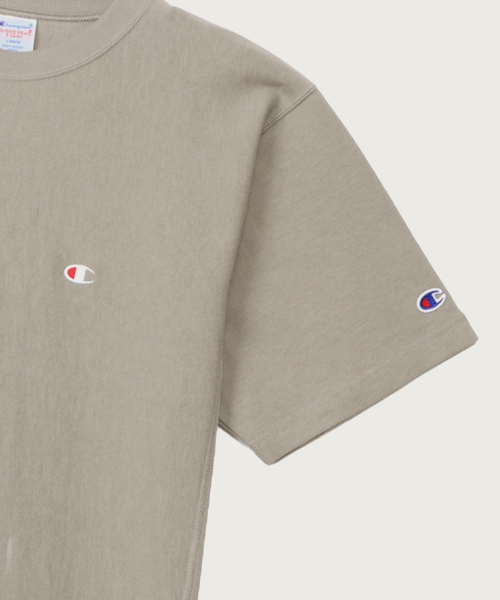 Reverse Weave C Logo Short Sleeve T-Shirt Grey