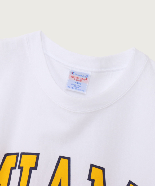 Reverse Weave College Graphic Short Sleeve T-Shirt White