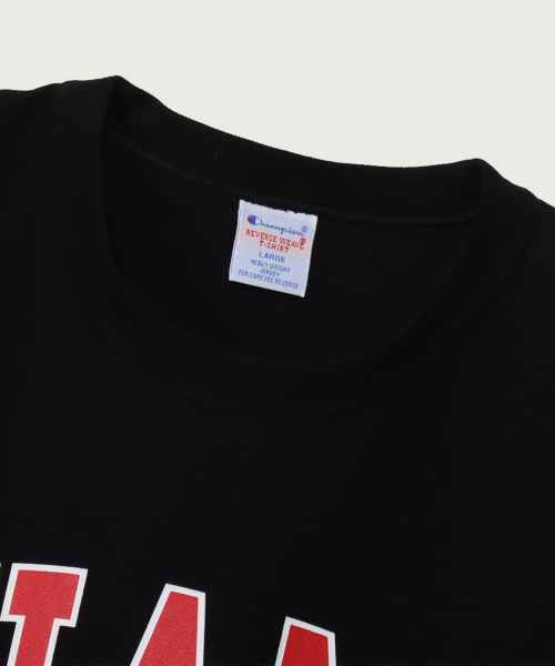 Reverse Weave College Graphic Short Sleeve T-Shirt Black