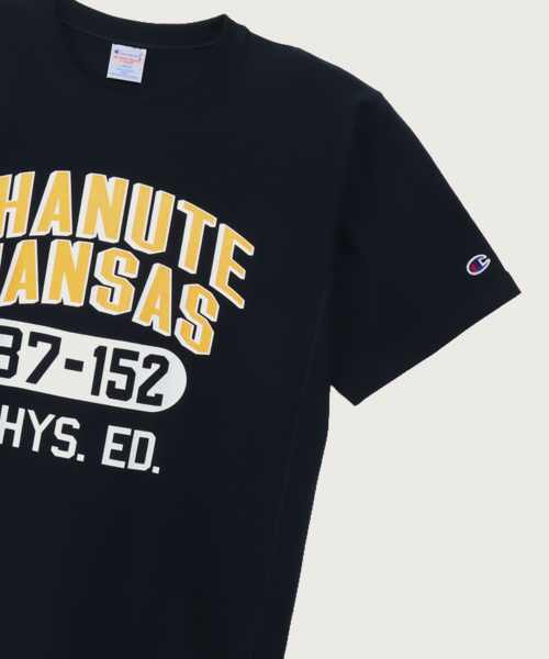Reverse Weave College Graphic Short Sleeve T-Shirt Navy