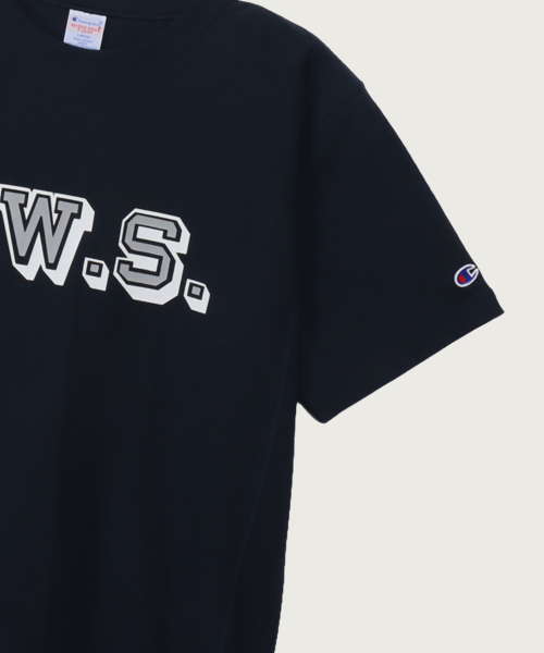 Reverse Weave City Graphic Short Sleeve T-Shirt Navy