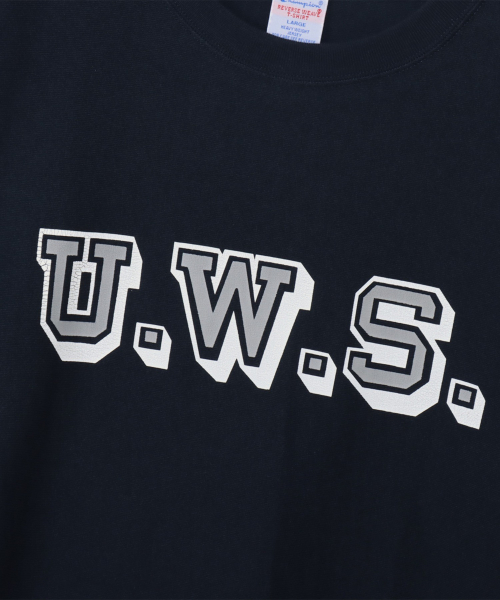 Reverse Weave City Graphic Short Sleeve T-Shirt Navy