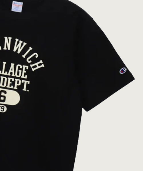 Reverse Weave City Graphic Short Sleeve T-Shirt Black