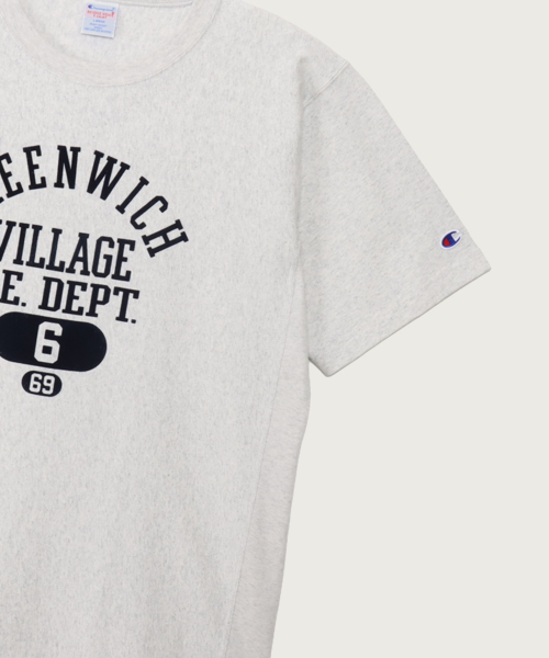 Reverse Weave City Graphic Short Sleeve T-Shirt Oatmeal