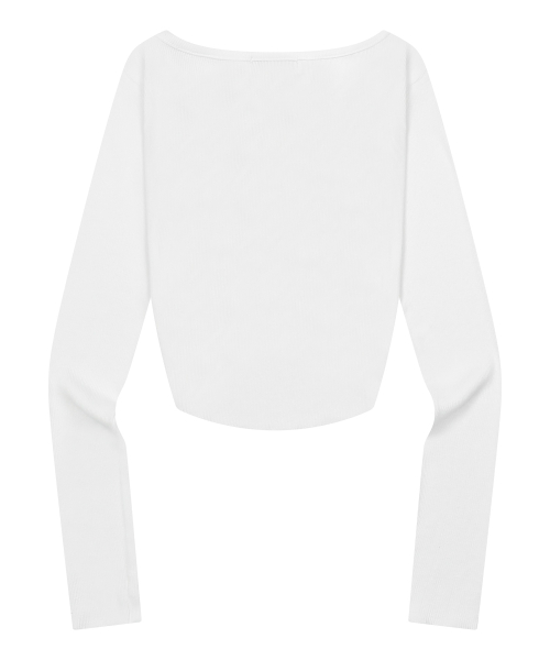 SERDIN SHIRRING SNAP BUTTON CROP CARDIGAN (2COLOR)