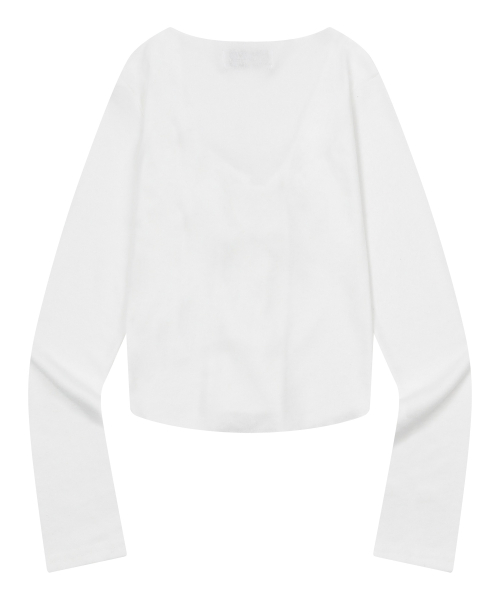 MARING EYELET LACE-UP CORSET LONG SLEEVE T (3COLOR)