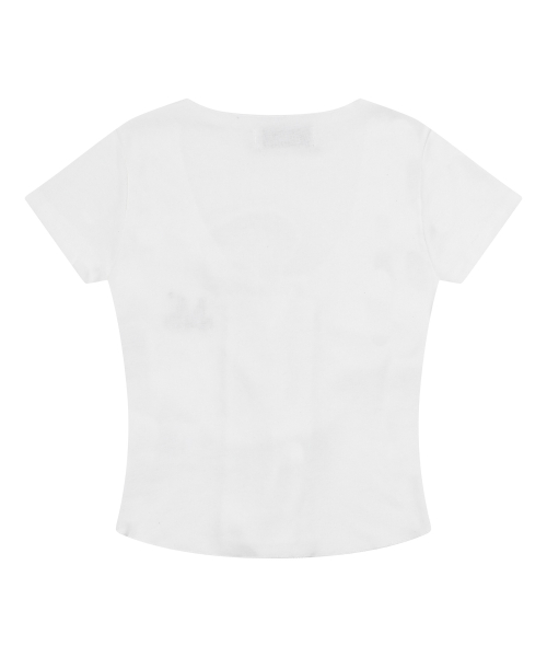 LUKE EYELET LACE-UP CORSET HALF T (2COLOR)