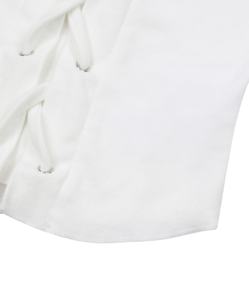 LUKE EYELET LACE-UP CORSET HALF T (2COLOR)