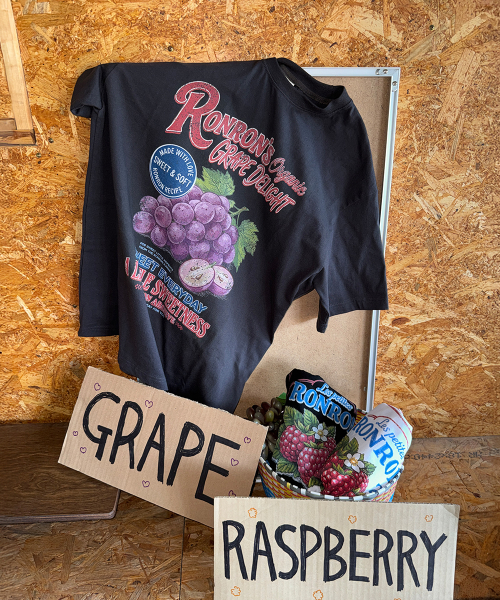 VINTAGE GRAPE OVER FIT T SHIRT CHARCOAL