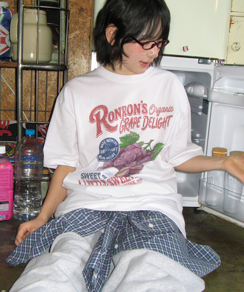 VINTAGE GRAPE OVER FIT T SHIRT WHITE