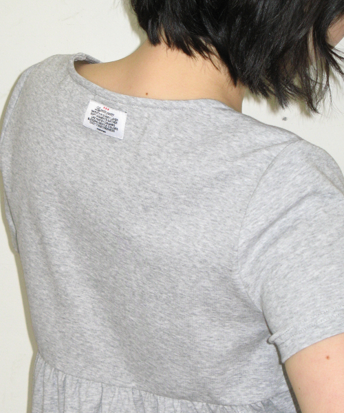 KNOT RIBBON A LINE T SHIRT GREY