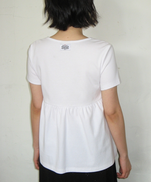KNOT RIBBON A LINE T SHIRT WHITE