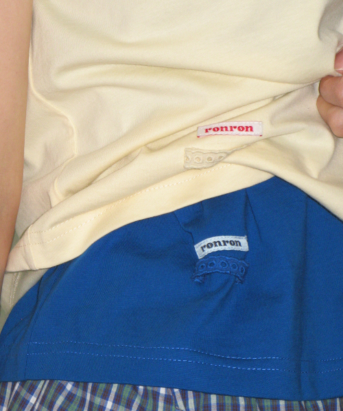 MINI LABEL CROP SHORT SLEEVE CREAM
