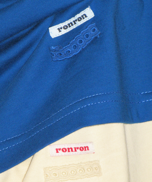 MINI LABEL CROP SHORT SLEEVE DEEP BLUE
