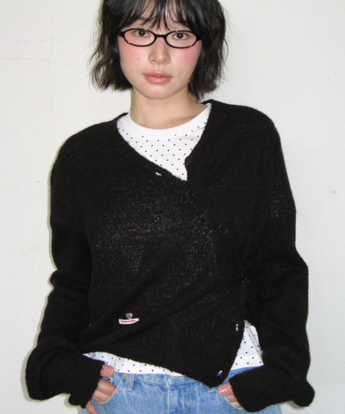 MINI LABEL CROP SHORT SLEEVE WHITE DOT