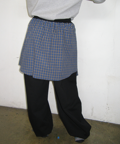 SHIRT LAYERED SWEAT PANTS BLACK