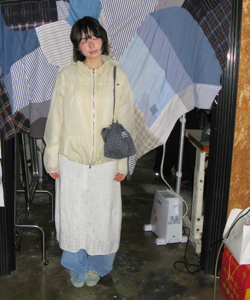 POINTELLE KNIT LONG SKIRT IVORY