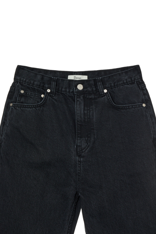 STRAIGHT DENIM PANTS IN BLACK