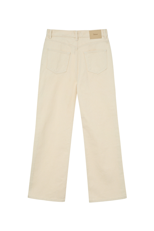 STRAIGHT DENIM PANTS IN OATMEAL