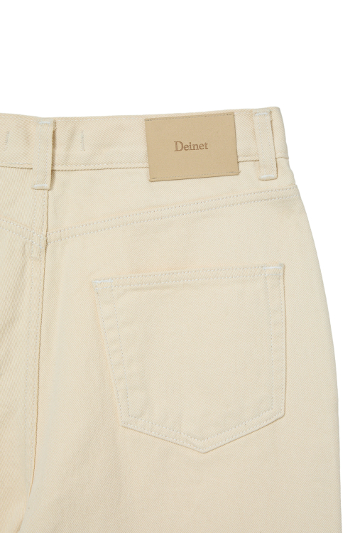 STRAIGHT DENIM PANTS IN OATMEAL