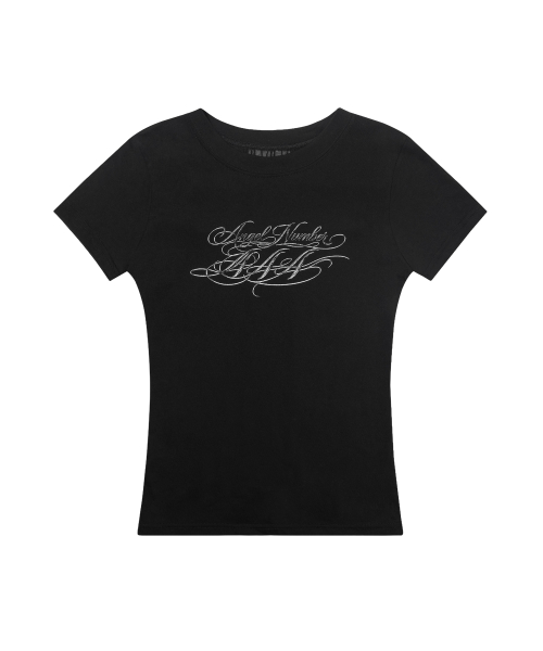 BACK CROSS TEE (BLACK) F26QB073