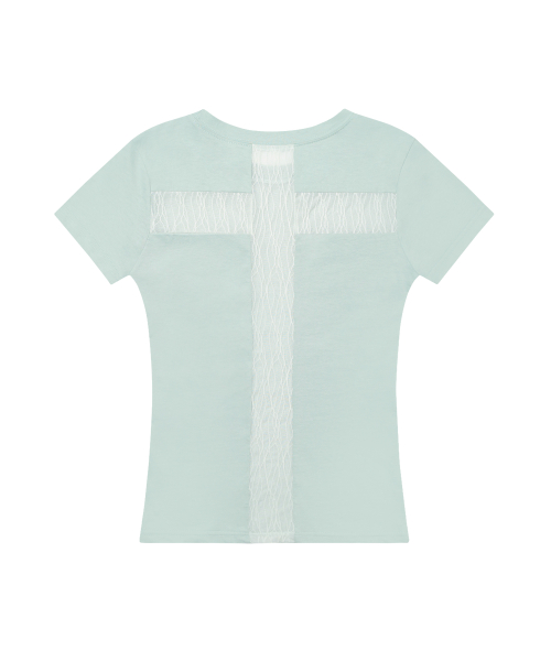 BACK CROSS TEE (MINT) F26QB073