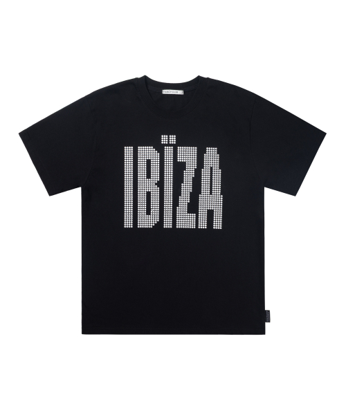 IBIZA RHINESTONE TEE (BLACK) F26QB401