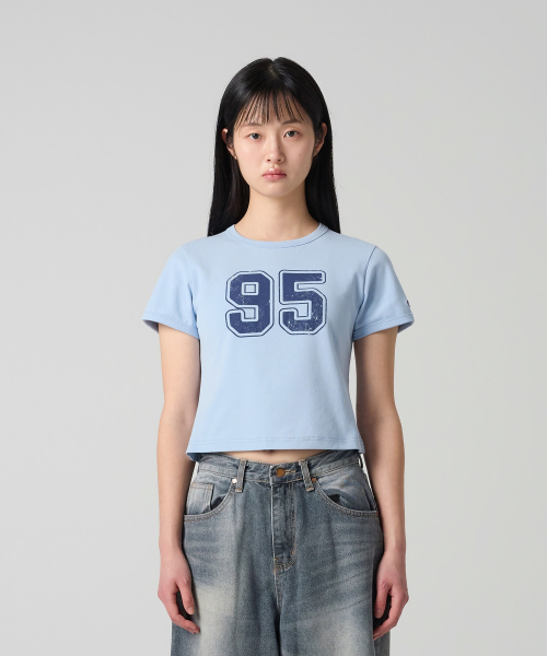 여성 95 크롭 티셔츠 4color
