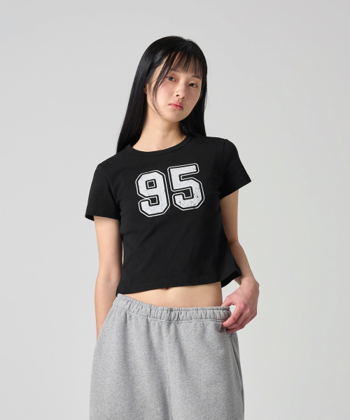 여성 95 크롭 티셔츠 4color