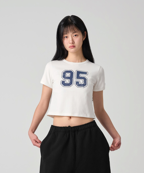 여성 95 크롭 티셔츠 4color