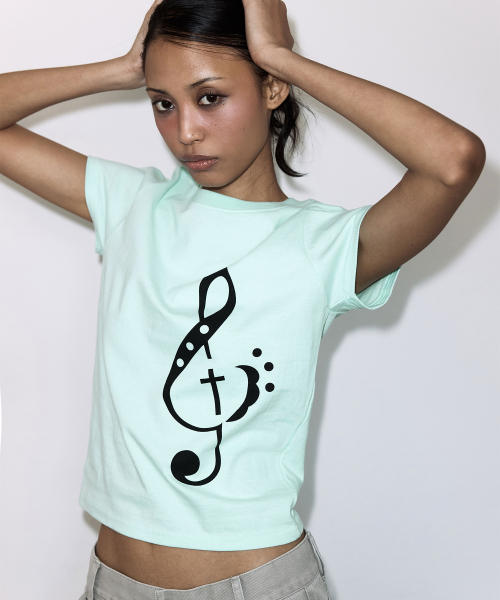 CLEF SYMBOL TEE (MINT) F26QB143