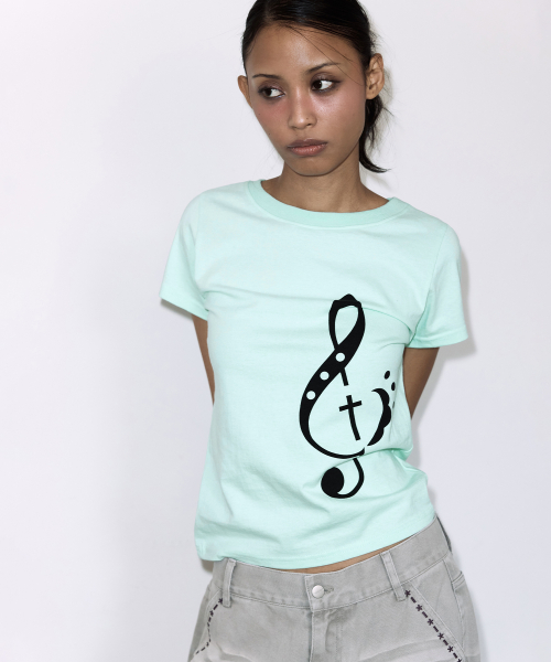 CLEF SYMBOL TEE (MINT) F26QB143