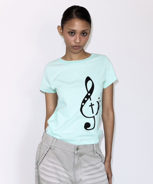 CLEF SYMBOL TEE (MINT) F26QB143