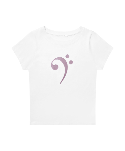 BASS CLEF TEE (WHITE) F26QB402