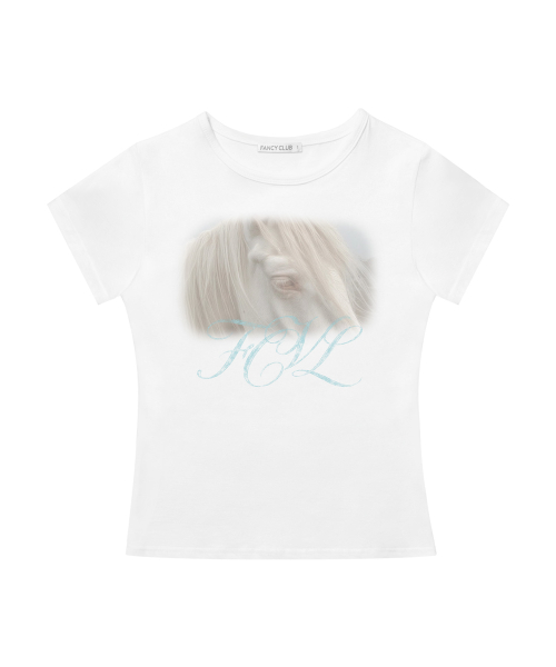 FCL HORSE TEE (WHITE) F26QB119