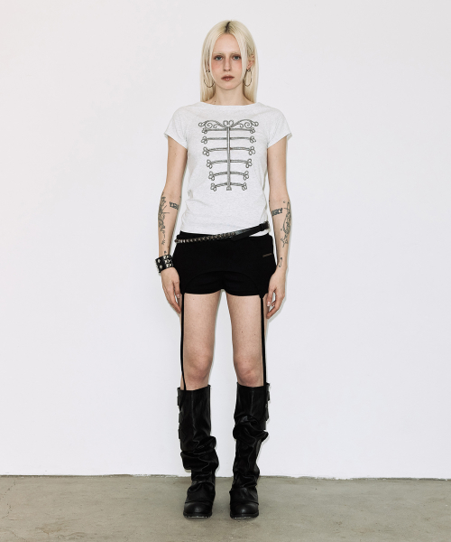 IMPERIAL BOATNECK TOP (WHITE MELANGE) F26QB082