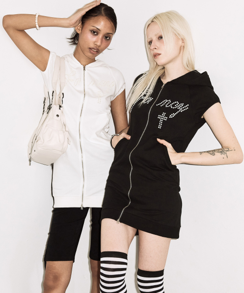 HOTFIX PUFF SLEEVE HOOD ONE-PIECE (IVORY) F26QD139