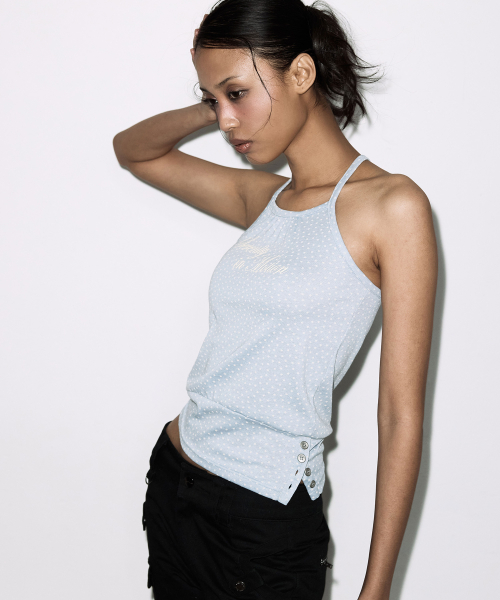 SERENITY BUTTON SLEEVELESS (BLUE) F26QB061