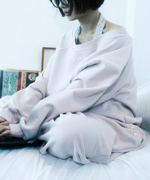 Crochet Sweat Pants (Baby Pink)