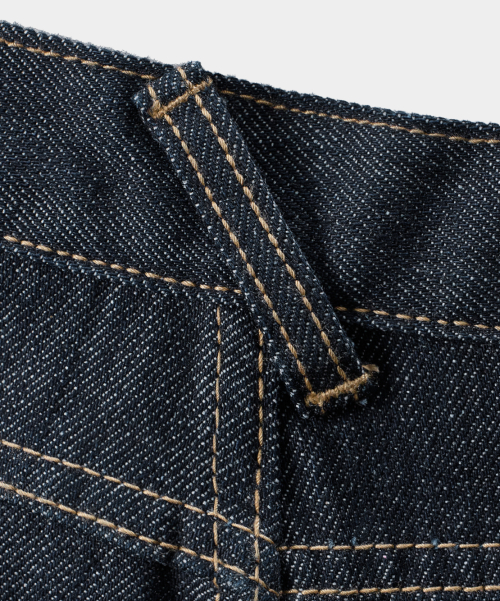 BIO WASHING CARPENTER BERMUDA DENIM PANTS_SLUB INDIGO