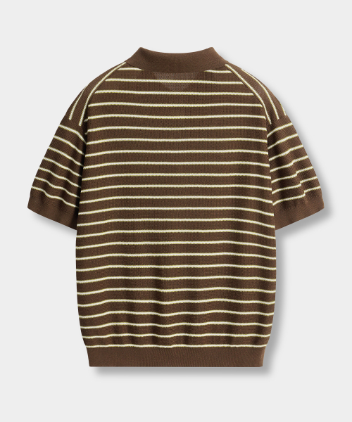 © EVERYONE’S SUMMER WOOL HALF KNIT_STRIPE 4 COLOR