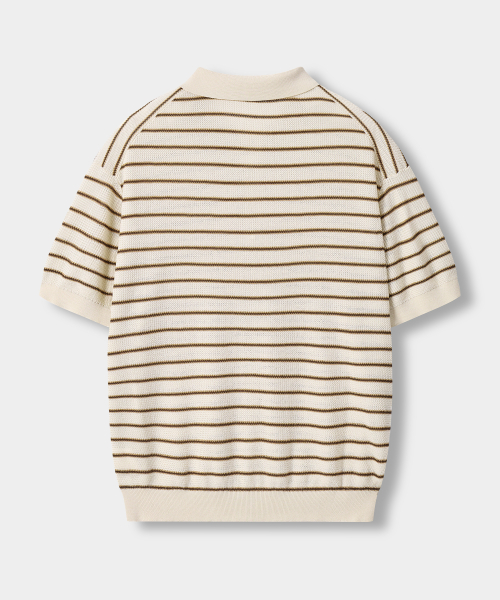 © EVERYONE’S SUMMER WOOL HALF KNIT_STRIPE 4 COLOR